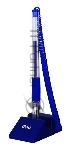 Ручка гелевая Deli Daily E6791blue прозрачный, d=0.5мм, синие чернила, на подставке, линия 0.35мм, резиновая манжета