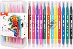 Фломастеры Deli EC151-12 Color Emotion 12 цветов, пластиковая коробка (12шт), вид 10