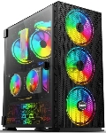 Компьютерный корпус SOEYI "AX8-B20 SOEYI ATX case with черный coating front panel with flat bigger mesh, without"
