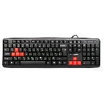 Клавиатура проводная NAKATOMI KN-02U USB черный-красный