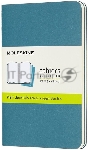 Блокнот Moleskine CAHIER JOURNAL CH013B44 Pocket 90x140 мм, обложка картон, 64 страниц, нелинованный, голубой (3 шт)