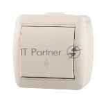 Выключатель проходной 1-кл. ОП Ната 10А IP20 белый LEZARD 710-0200-105