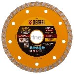 Диск алмазный отрезной Denzel ф125 х 22,2 мм, турбо, сухое резание