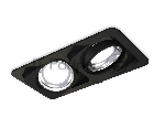 Комплект встраиваемого светильника Ambrella light XC7664002 SBK/PSL черный песок/серебро полированное MR16 GU5.3 (C7664, N7023)