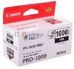 Картридж струйный Canon PFI-1000 PBK для IJ SFP PRO-1000 WFG. Фото черный. 80 мл.