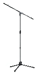 Микрофонная стойка "журавль", чёрная, 900-1600 мм K&M 21070-300-55