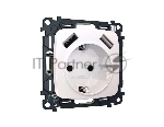 Комплект механизма электрической розетки OMEGA Жемчуг 2USB A+A 18W (быстрая зарядка) с/з QUANT (OP2090, VM155) MO209010
