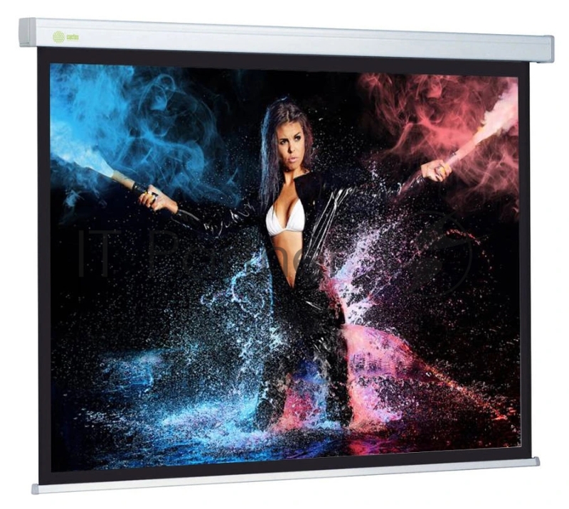 Экран для проектора SAKURA CINEMA MOTOSCREEN SCPSM-400X300FG, 197", 4:3, настенный, потолочный, Matte White