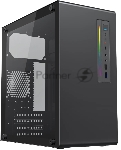 Корпус Foxline FL-728TG-U3C, Mini-Tower, чёрный