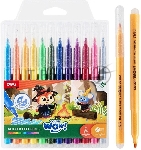 Фломастеры Deli EC172 Colorwow пулевидный пиш. наконечник Вентилируемый с блестками 12цв. (12шт.), вид 4