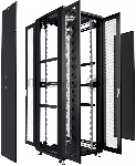 Шкаф серверный напольный Cabeus ND-05C-42U80/120-BK IP20, 42U, 2055х800х1200 мм (ВхШхГ), дверь: перфорация, боковая панель: сплошная, разборный, чёрный, вид 11