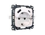 Комплект механизма электрической розетки OMEGA Жемчуг 2USB A+C 20W (быстрая зарядка) с/з QUANT (OP2100, VM160) MO210010