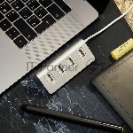 Разветвитель Rexant 4 USB-port серебристый