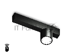 Управляемый светодиодный светильник для шинопровода Magnetic Ambrella light GL1242 BK черный IP20 7W 3000K-6400K 220V 24° D75*85 (Без ПДУ)