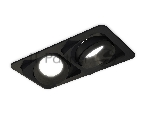 Комплект встраиваемого светильника Ambrella light XC7664021 SBK/PBK черный песок/черный полированный MR16 GU5.3 (C7664, N7031)