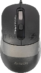 Мышь проводная A4Tech Fstyler FM10 черный/серый, 1600 dpi, USB, кнопки - 4