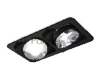 Комплект встраиваемого светильника Ambrella light XC7664022 SBK/PSL черный песок/серебро полированное MR16 GU5.3 (C7664, N7032)