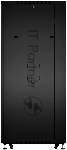 Шкаф серверный напольный Cabeus ND-05C-42U80/120-BK IP20, 42U, 2055х800х1200 мм (ВхШхГ), дверь: перфорация, боковая панель: сплошная, разборный, чёрный, вид 8