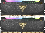 Оперативная память Patriot Viper Steel, DDR4, 16GB (2x8GB), 3200MHz, CL18, DIMM, с радиатором, RGB, черный