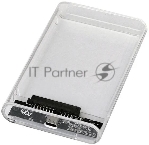 Внешний корпус для HDD/SSD AgeStar 3UB2P6C SATA III пластик прозрачный 2.5"