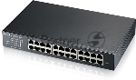 Коммутатор гибридный Smart L2Zyxel NebulaFlex GS1915-24E, rack 19", 24xGE, бесшумный (без вентилятора), автономное/облачное управление