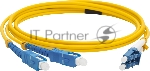 Патч-корд оптический LANMASTER, LSZH, дуплексный, LC/UPC-SC/UPC, SM OS2, 1.0 м