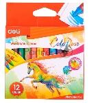 Восковые мелки Deli EC20800 Colorun 12 цветов, картонная коробка с европодвесом, вид 2