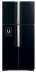 Холодильник Hitachi R-W660PUC7 GBK черный двухкамерный 396/144л морозилка сверху, No Frost, Side by Side