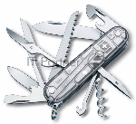 Нож перочинный Victorinox Huntsman (1.3713.T7) 91мм 15функций серебристый полупрозрачный карт.коробка