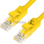 Патч-корд Greenconnect UTP прямой ethernet 0.5m cat.5е, RJ45, литой (Желтый) (GCR-LNC02-0.5m)