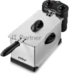 Фритюрница Kitfort KT-4052 серебристый/чёрный, 2000 Вт, 3 л, 0.5 кг, съёмная чаша