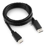 Кабель DisplayPort-HDMI Gembird/Cablexpert 1,8м, 20M/19M, черный, экран, пакет
