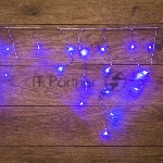 Новогодние светоукрашения Neon-night гирлянда Айсикл (бахрома) светодиодный, 1,8 х 0,5 м., белый провод, 220В, диоды синие