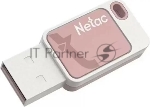 Флешка USB Netac UA31 (NT03UA31N-016G-20P), 16Gb, USB 2.0, R/W 110/45, розовый/белый