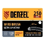 Щетка зачистная Denzel 5-и рядная, прямая проволока из нержавеющей стали с деревянной ручкой, EFP, вид 5