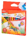 Восковые мелки Deli EC20800 Colorun 12 цветов, картонная коробка с европодвесом