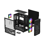 Компьютерный корпус DeepCool CH560 Digital черный (R-CH560-BKAPE4D-G-1) (ATX, без БП, 2хUSB, с окном), вид 19