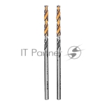 Сверло спиральное по металлу 3,2 x 65мм, Р6М5, Golden Tip, многогранная заточка, 2шт. Denzel
