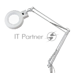 Лупа на струбцине Rexant, круглая, 8D, с подсветкой, белая 31-0021