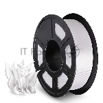 Филамент NVPRINT Silk PLA+ White для 3D печати диаметр 1.75мм  длина 330 метров  масса 1 кг