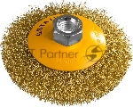 Кордщетка STAYER PROFESSIONAL 35133-100коническая М14 витая латунь/сталь 0.3мм d100мм