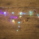 Гирлянда Neon-night Айсикл (бахрома) светодиодный, 1,8 х 0,5 м, прозрачный провод, 230 В, диоды RGB