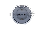 Розетка 1-м СП OSEN с заземл. с крышкой ПБТ бел. LEZARD 743-0288-123B