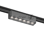 Светильник трековый светодиодный GV1403 BK черный IP20 6W 4200K 48V 24° 122x26x24
