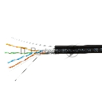 Кабель SkyNet Premium FTP outdoor 4x2x0,51 на тросу, медный, FLUKE TEST, кат.5e, однож., 305 м, на катушке, черный