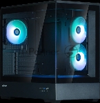 Компьютерный корпус ZALMAN P30 V2, MATX, черный, WINDOW, 2x3.5", 3x2.5", 1xUSB TYPE-C, 1xUSB 3.0, SIDE 2x120мм ARGb, REAR 1x120мм ARGb, VGA support