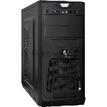 Компьютерный корпус Miditower ExeGate CP-603UB-UNS400 (ATX, БП UNS400 с вент. 12см, 2хUSB, аудио, черный)