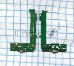 Разъем Micro USB для Microsoft 535 Dual (плата с системным разъемом, микрофоном и шлейфом)