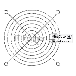 Решетка для вентилятора 120x120 ExeGate EG-120MR (120x120 мм, металлическая, круглая, никель)