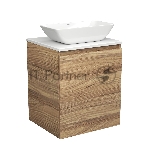 Тумба Bau Dream Blackwood 50 с дверцей, раковина BAU Spectrum mini 47х24